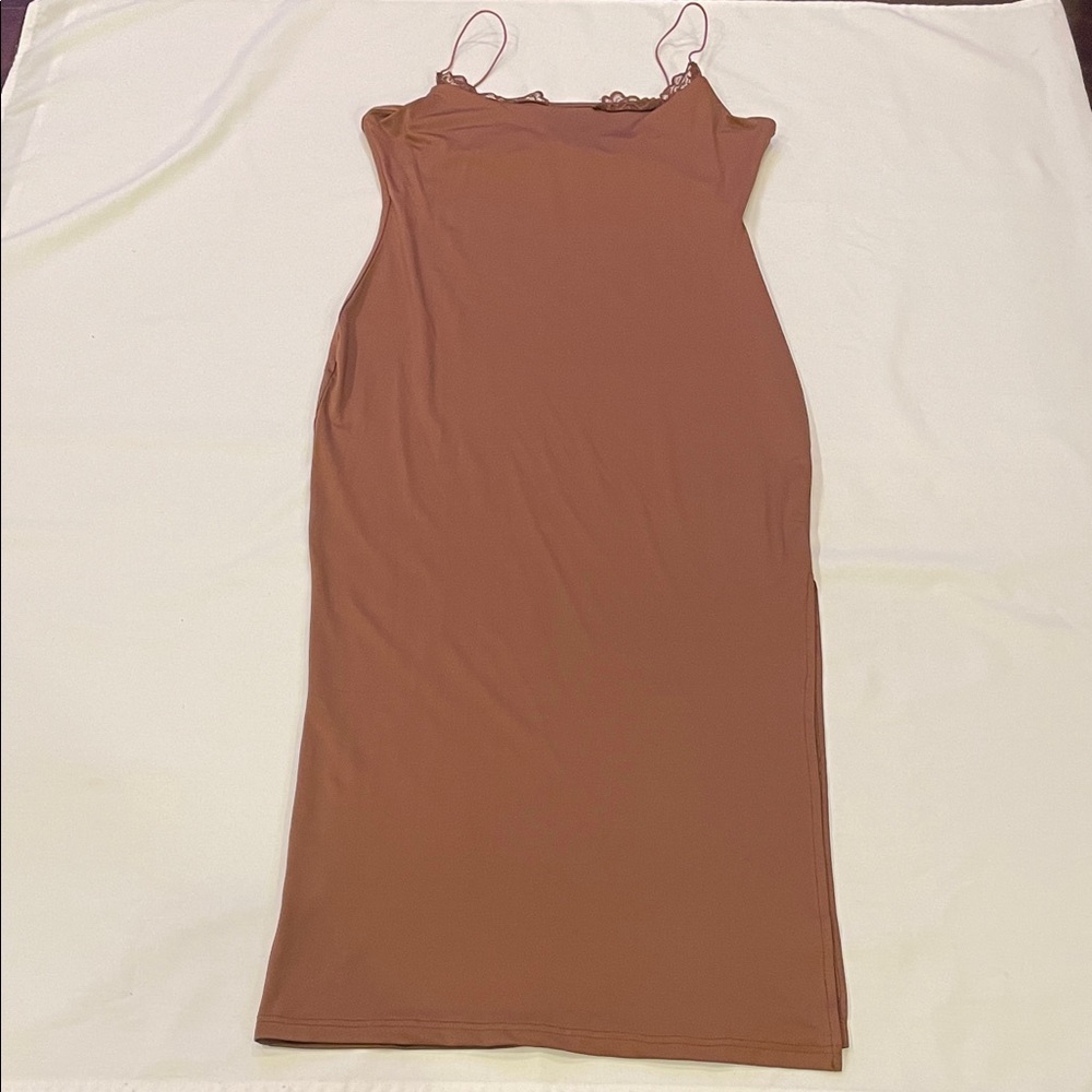 SHEIN Brown Midi Dress